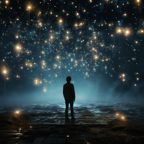 Magical stars falling as you walk by