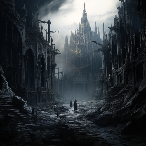 Hyperrealistic dark fantasy kingdom image Hyperrealistic dark fantasy kingdom image