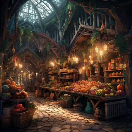 Image of a fantasy market stall Image of a fantasy market stall