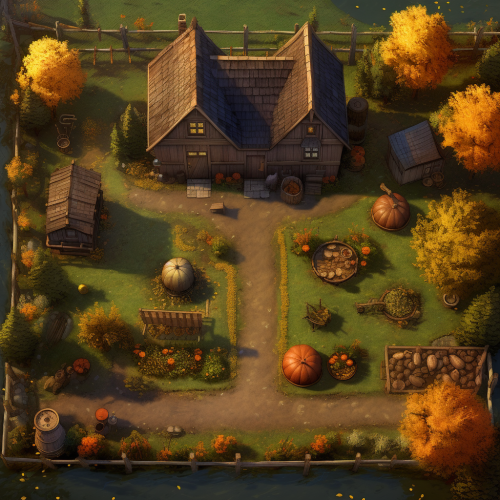 Farm during the fall season