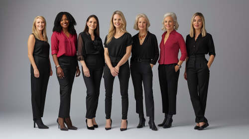 Women Fashion Style Posing Together