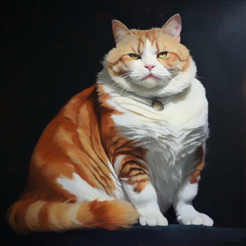 Portrait of the Fat Cat in Oil Portrait of the Fat Cat in Oil