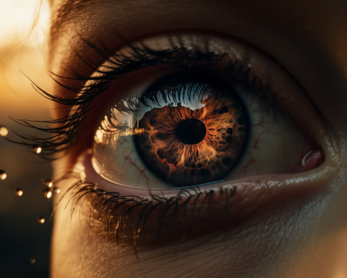 Close-up of Female Eye with Tear Close-up of Female Eye with Tear