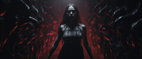 Female Form Horror Film Still