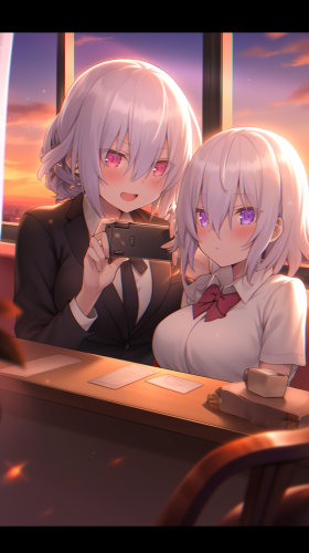 Female high school students photo