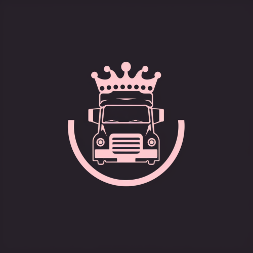 Minimalistic logo for female trucking app