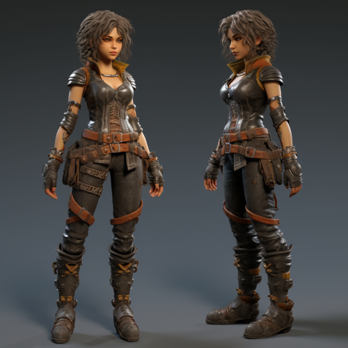 Realistic Female Character Statue