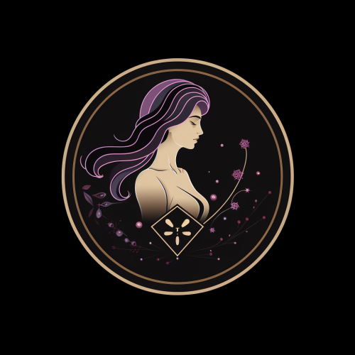 Logo with Feminin Symbol and Statistics Logo with Feminin Symbol and Statistics