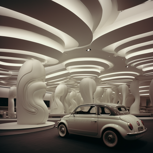 Luxurious Fiat Showroom and Cars