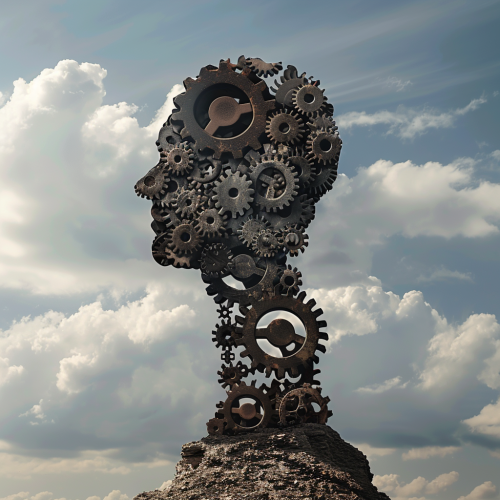 Figure with Puzzle Shadow