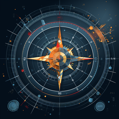 Financial strategy with compass and calendar