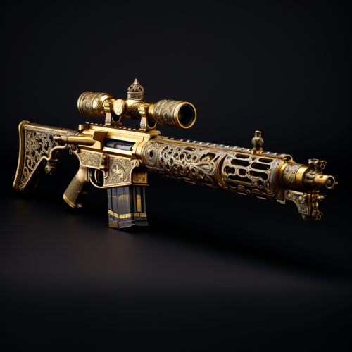 Detailed view of a firearm rifle