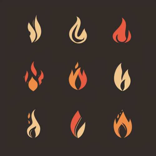Simple Flame Graphic Logo Design
