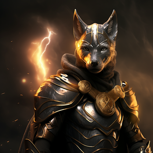 The Flash as a knight with a fox The Flash as a knight with a fox