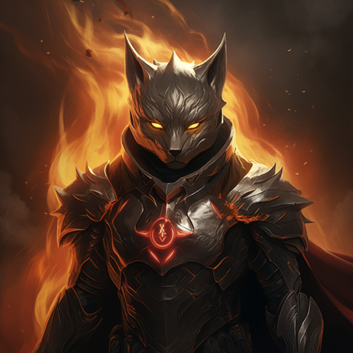 The Flash as a knight with pet Fox The Flash as a knight with pet Fox