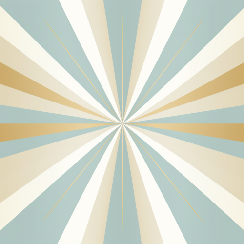 Retro Starburst on Flat Gold and White Slate Background