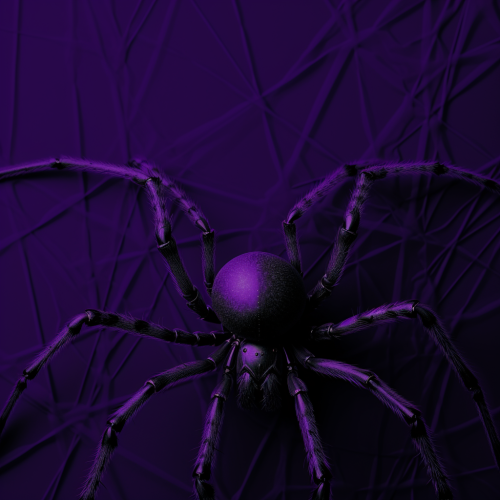 Dark purple venom on flat purple background Dark purple venom on flat purple background