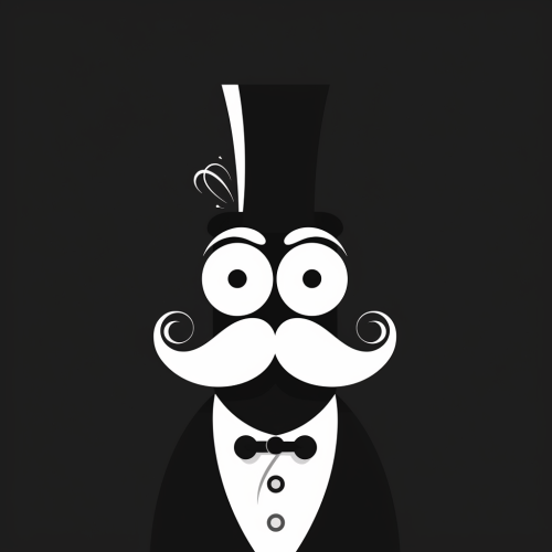 Silly black white vector logo