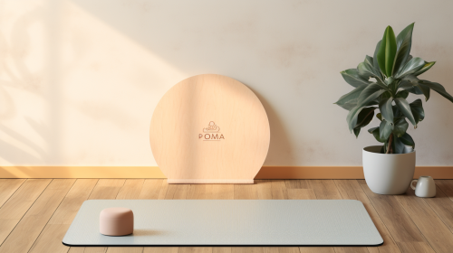 Flat yoga mat with round corners Flat yoga mat with round corners