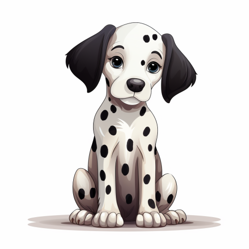 Cute Kwaii Dalmatian Dog Image