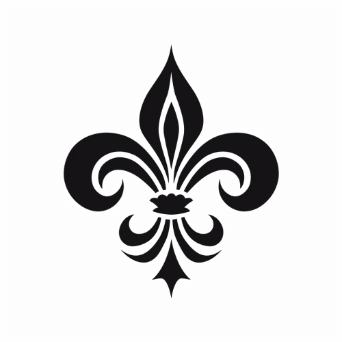 Fleur-de-lis Design Icon Vector on White
