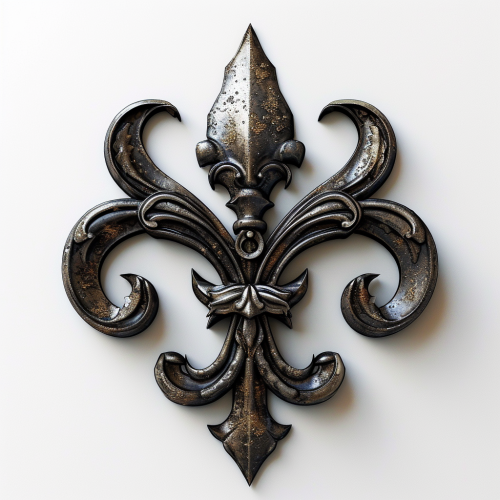 Fleur-de-Lis Logo Bug on White Background