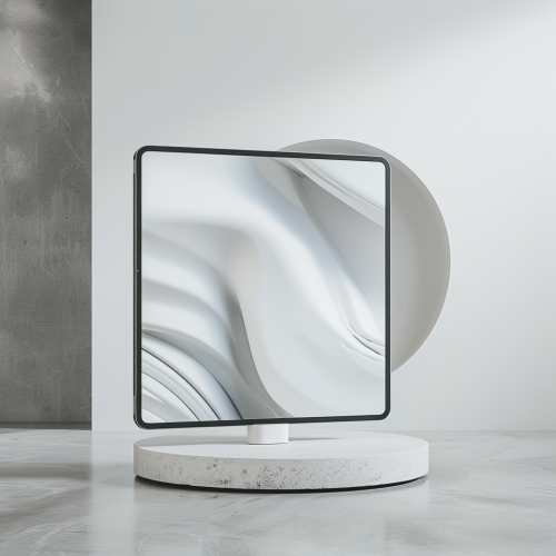 Large iPad Pro Screen in Minimalistic Room