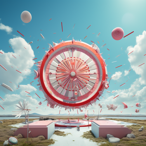 Floating Sky Target with Hit Bullseye Floating Sky Target with Hit Bullseye