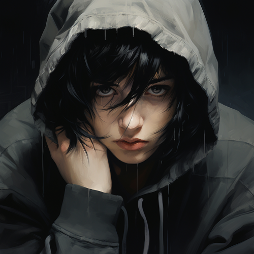 Boy with Thick, Fluffy Black Hair