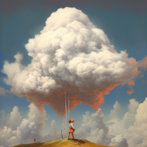 Beautiful white cloud against blue sky