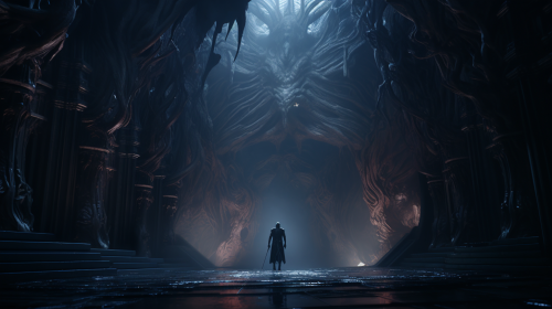 Foggy approach to creepy alien keep Foggy approach to creepy alien keep