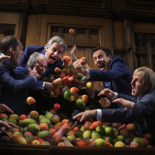 Politicians engage in epic food fight Politicians engage in epic food fight