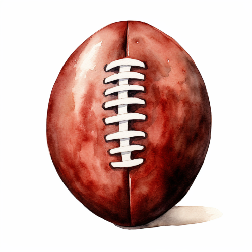 Football Watercolor Art