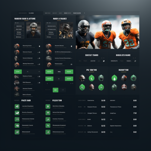 Football players in live action Football players in live action