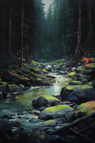 Close-up of Forest in Norwegian Wilderness