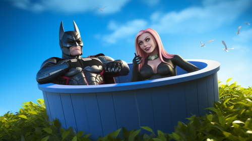 Fortnite Batman with Hot Blonde Girl