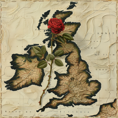 four leaf rosebud ireland map