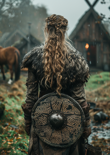 Female Shieldmaiden with Fox Head