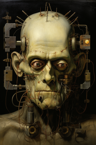 Frankenstein monster artwork by Hieronymous Bosch