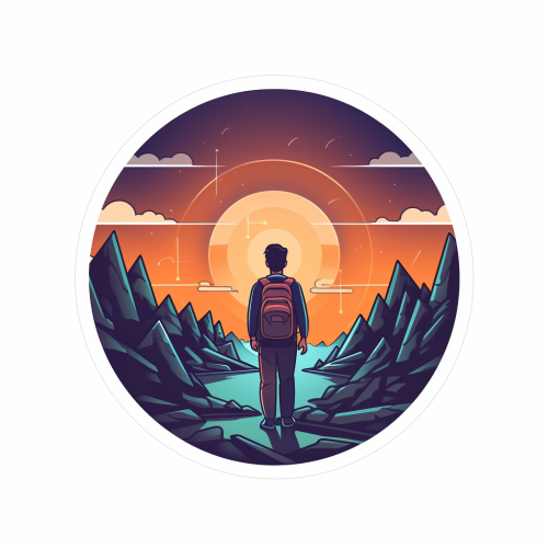 Freelancer app logo linear illustration
