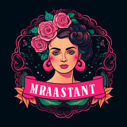 Vibrant Frida-inspired pastry shop logo