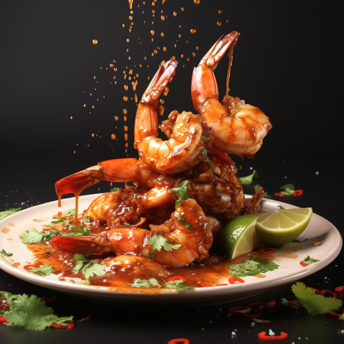 Succulent Fried Shrimp with Chili Glaze