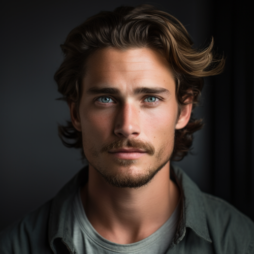 Attractive young man with soft contrast lighting