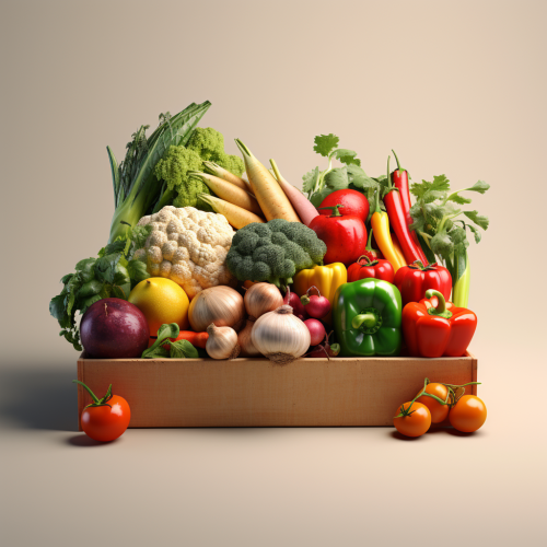 Colorful Fruit and Veg Box