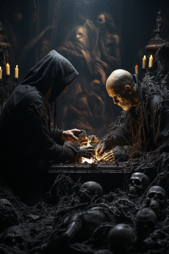 Frustrated Necromancer Conjuring Undead Army in Hip-hop Fashion