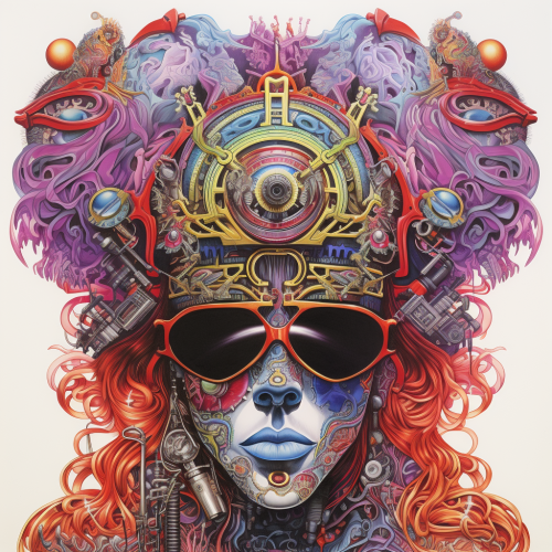 Intricate Funkadelic Colored Pencil Album Cover