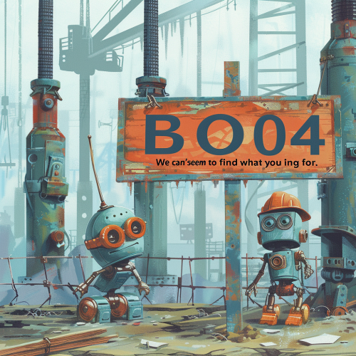 Cute robots looking for missing item