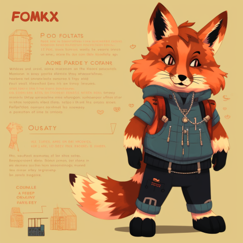 Furry anthro adopt fursona reference sheet