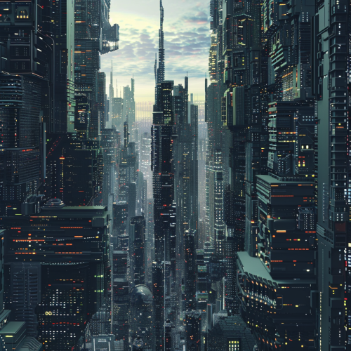 Pixelated 3D Voxel City Buildings