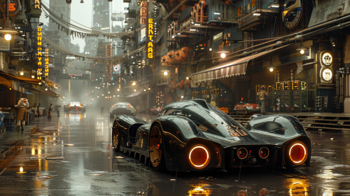 Industrial robots in car factory